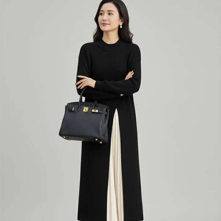 ELODIE™ – アーキテクチュラルスプリットニットドレス