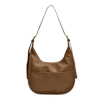 LORAINE™ – 大容量PUレザークロワッサンバッグ